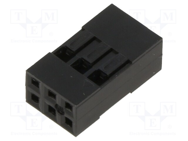Connector Housing, 2 Rows, M20 Series, Receptacle, 6 Ways, 2.54 mm, M20 Series Crimp Contacts
