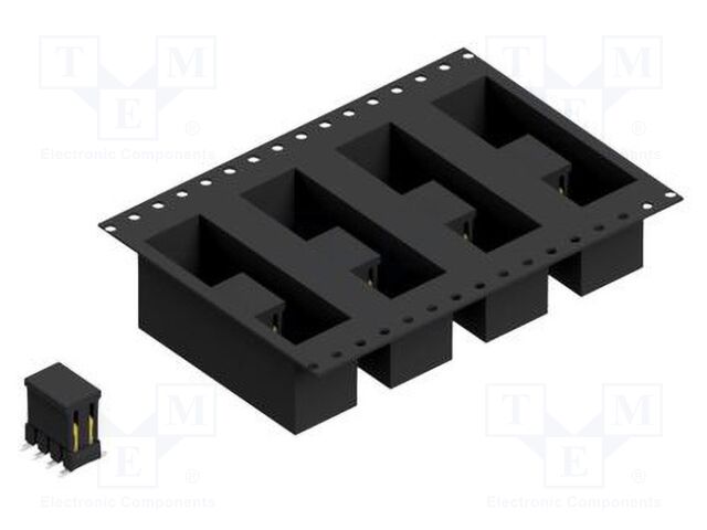 Connector: pin strips; pin header; male; PIN: 8; 2.54mm; SMT; 2x4