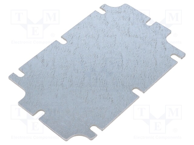 Mounting plate; steel; W: 70.15mm; L: 110.15mm; Thk: 1.5mm