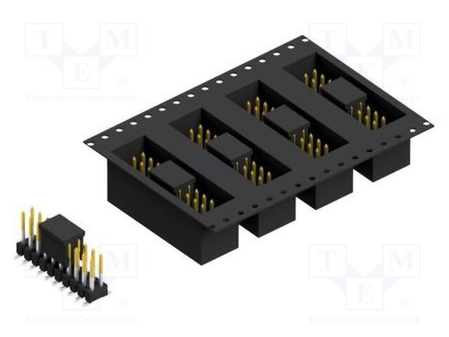 Connector: pin strips; pin header; male; PIN: 20; 2.54mm; SMT; 2x10