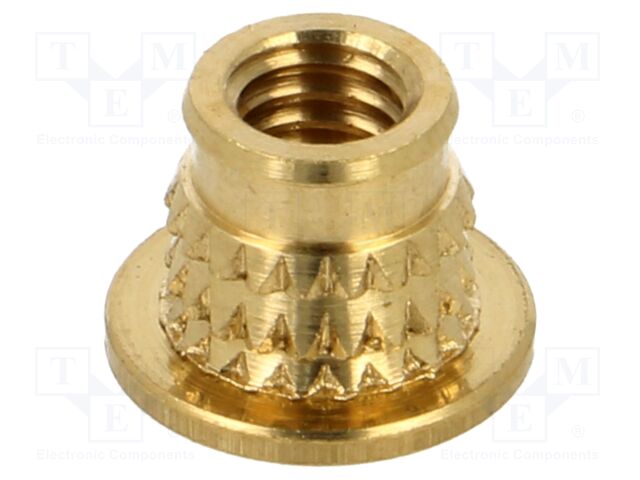 Threaded insert; brass; M4; BN: 37896; L: 5.6mm; MULTISERT®