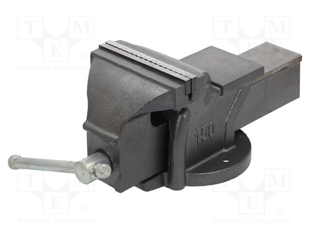 Tool: vice; Mat: iron alloy; 150mm; V: with anvil; Kind: bench