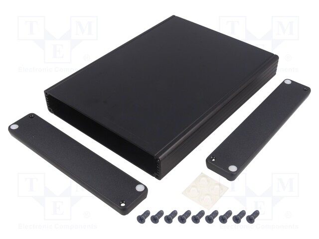 Enclosure: with panel; 1455; X: 165mm; Y: 220mm; Z: 30mm; aluminium