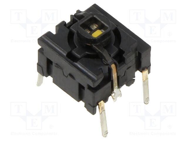 Microswitch TACT; SPST-NO; Pos: 2; 0.05A/24VDC; THT; LED; white