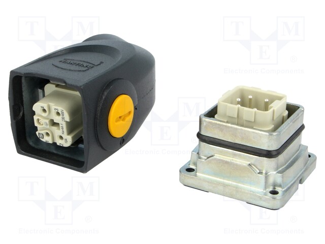 Connector: HAN; male + female; plug + socket; Han-Yellock 10