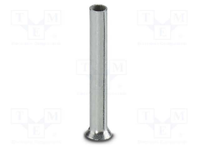 Tip: bootlace ferrule; non-insulated; copper; 0.5mm2; tinned; 10mm
