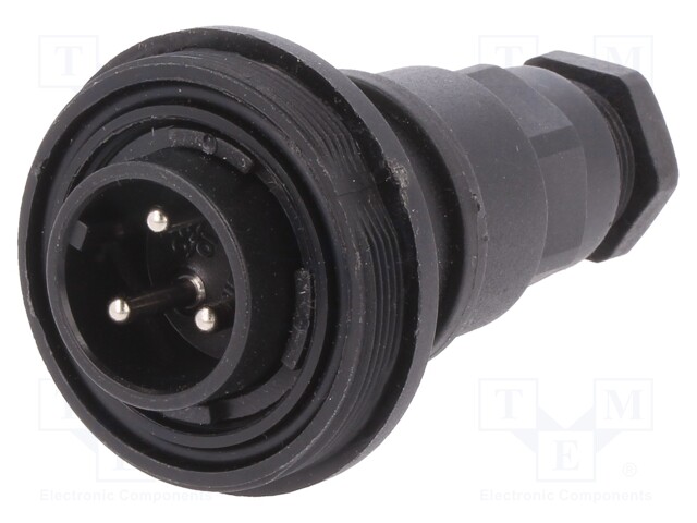 Connector: circular; plug; male; PIN: 3; Buccaneer Standard; IP68
