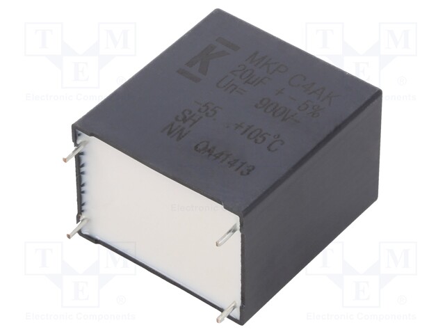 Capacitor: polypropylene; DC-Link; 20uF; ESR: 4.3mΩ; THT; ±5%