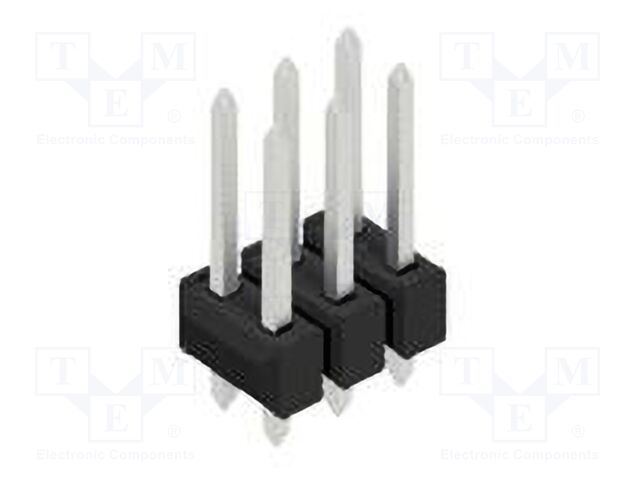 Connector: pin strips; pin header; male; PIN: 6; 2.54mm; THT; 2x3
