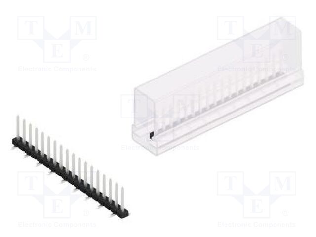 Connector: pin strips; pin header; male; PIN: 18; 2mm; SMT; 1x18