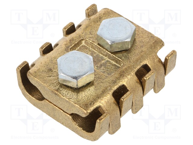 Brass; 50÷70mm2; none; screw terminal; for cable; straight; ways: 1