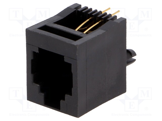 Socket; RJ11; PIN: 4; Layout: 6p4c; THT; straight