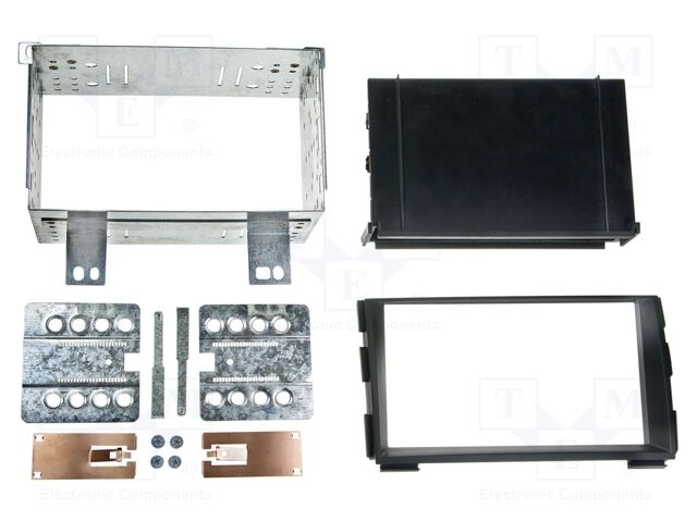 Radio frame; Kia; Kia Cee'd 2009->2012; black; Version: 2 DIN
