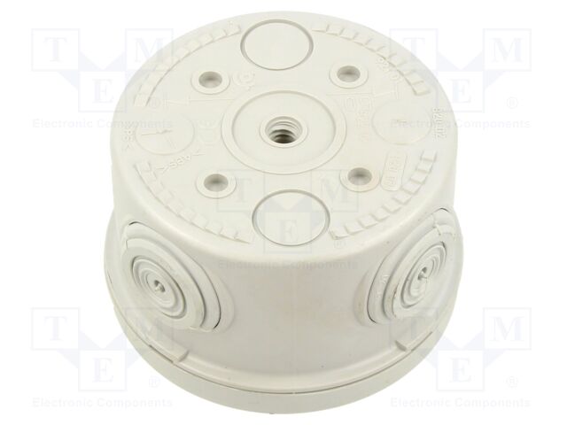 Enclosure: junction box; 80mm; plastic; IP55; grey; PLEXO; -25÷40°C