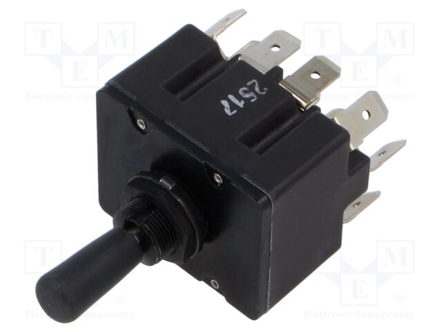 Switch: toggle; Pos: 3; 4P3T; ON-OFF-ON; 15A/115VAC; 20A/28VDC