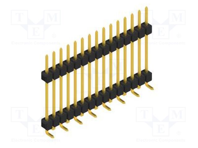 Connector: pin strips; pin header; male; PIN: 15; 2.54mm; SMT; 1x15