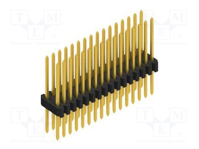 Connector: pin strips; pin header; male; PIN: 32; 1.27mm; THT; 2x16