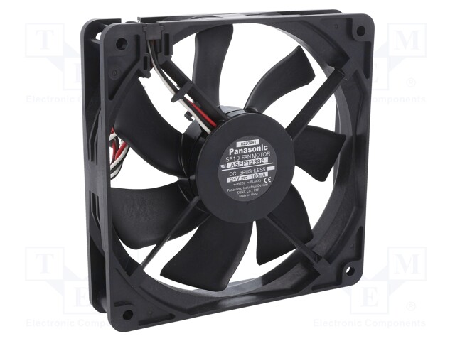 Fan: DC; axial; 24VDC; 120x120x25mm; 114m3/h; 30dBA; ball bearing