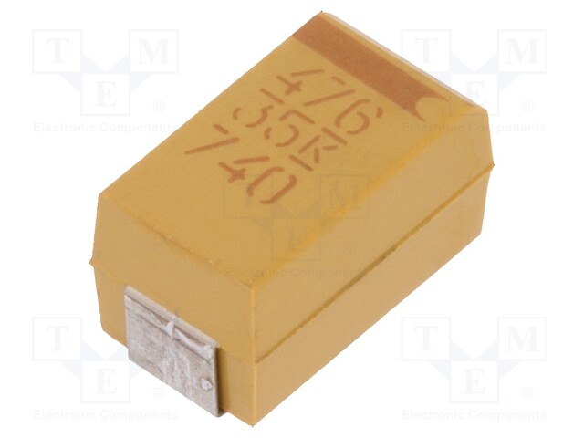Capacitor: tantalum; low ESR; 47uF; 35VDC; Case: X; 2917; ESR: 200mΩ