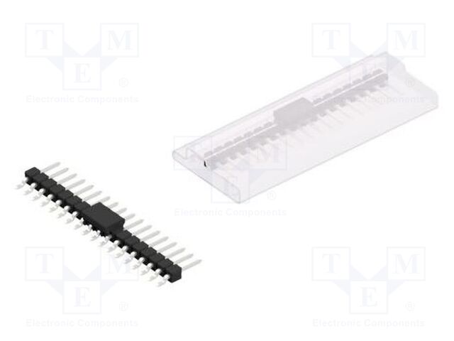 Connector: pin strips; pin header; male; PIN: 18; 2.54mm; SMT; 1x18