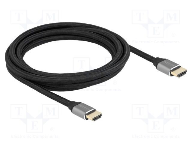 Cable; HDMI plug,both sides; textile; HDMI 2.1,Ultra High Speed