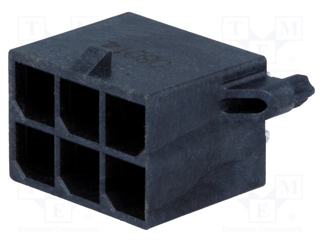 Socket; wire-board; male; Mega-Fit; 5.7mm; PIN: 6; Layout: 2x3; 23A