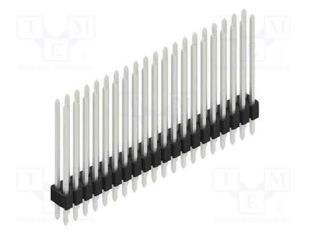 Connector: pin strips; pin header; male; PIN: 40; 1.27mm; THT; 2x20