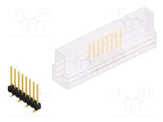 Connector: pin strips; pin header; male; PIN: 8; 2.54mm; SMT; 1x8