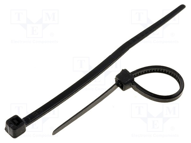 Cable tie; L: 62mm; W: 2.4mm; polyamide; 78.5N; black; Ømax: 11mm