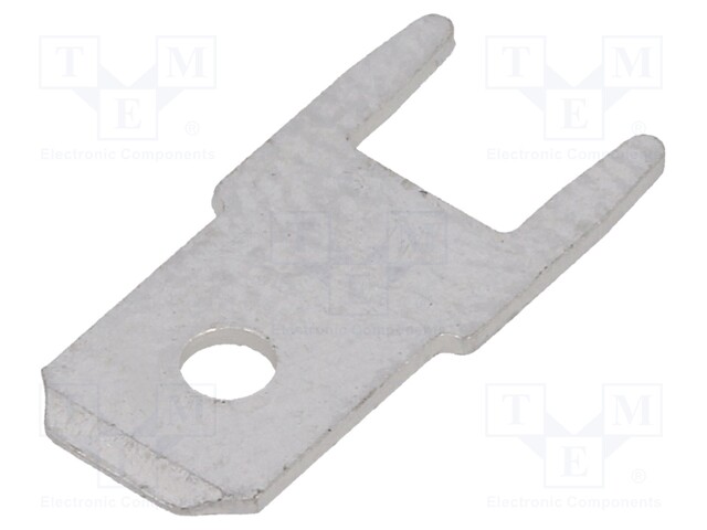 Terminal: flat; 5.2mm; 0.5mm; male; THT; brass; tinned; straight