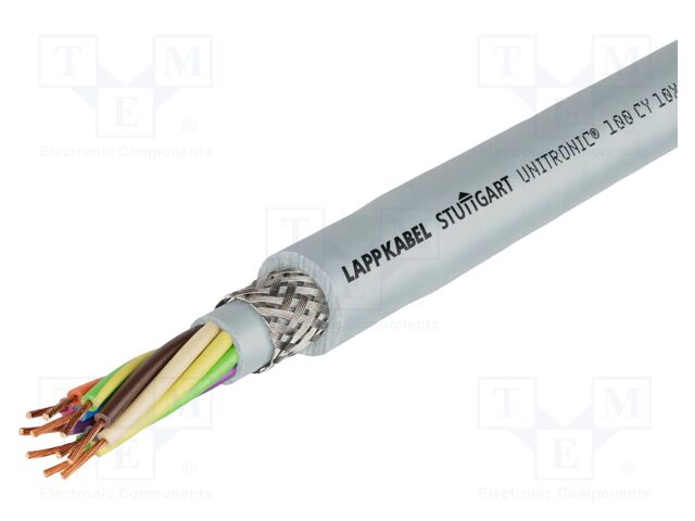 Wire; UNITRONIC® 100 CY; 2x0.34mm2; PVC; grey; 500V