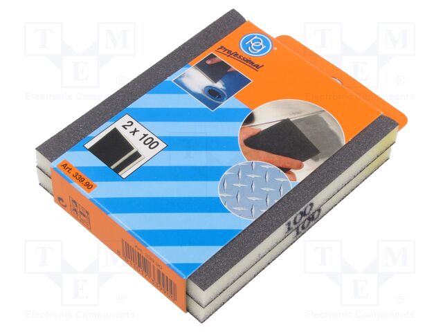 Sponge; 120x100x12mm; 2pcs; Granularity: 100