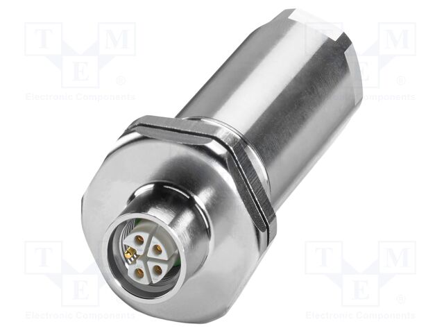 Connector: M12; socket; PIN: 5; female; 63V; straight; IP65; 16A
