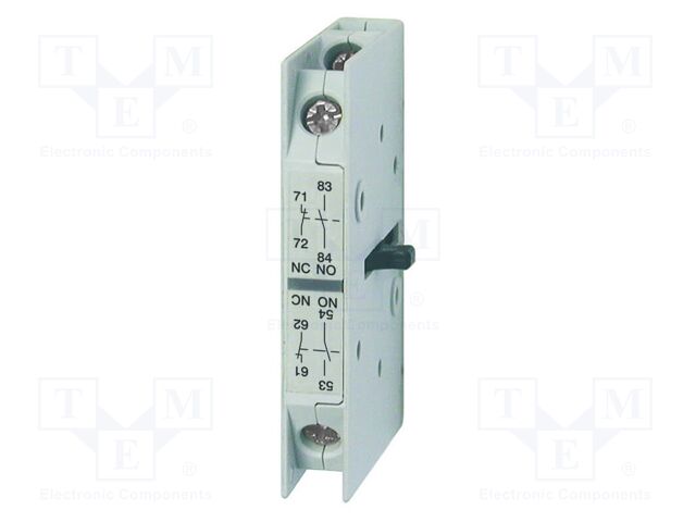Auxiliary contacts; Leads: screw terminals