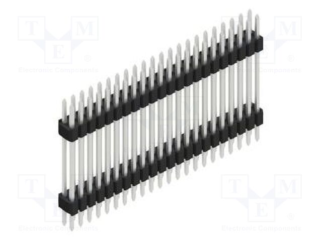 Connector: pin strips; pin header; male; PIN: 44; 1.27mm; THT; 2x22