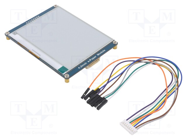 Display: e-paper; 4.2"; 400x300; Window dimensions: 84.8x63.6mm