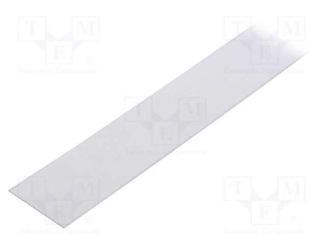 Cover for LED profiles; transparent; 1m; 20pcs; slide