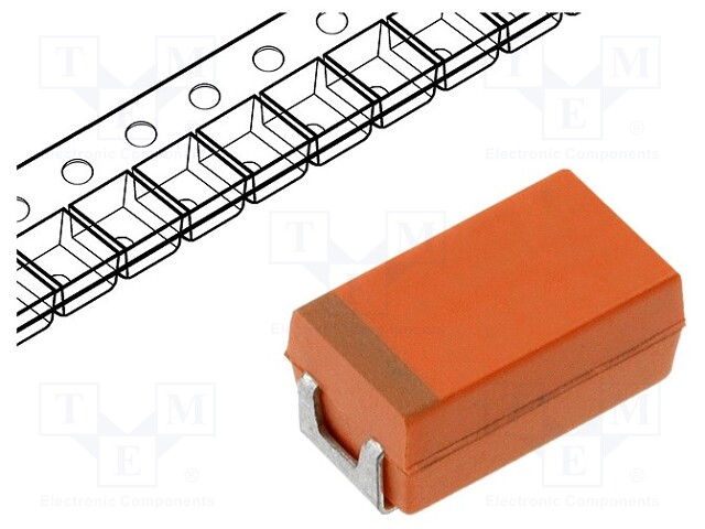 Capacitor: niobium; OxiCap; SMD; 100uF; 6.3VDC; Case: C; 2312; ±20%