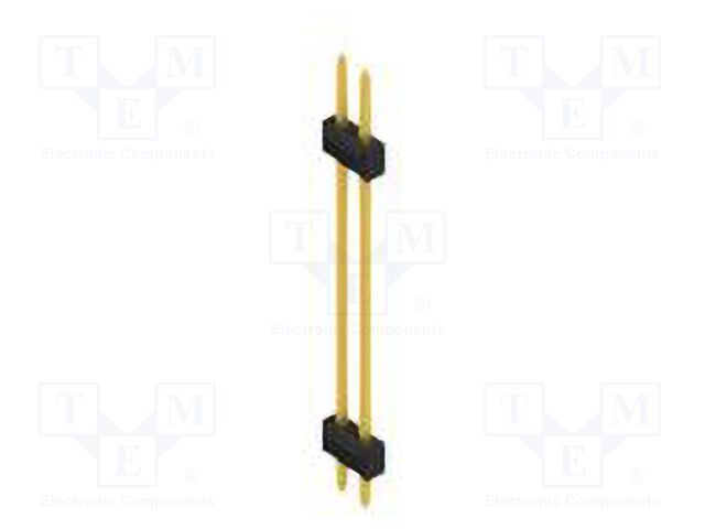 Connector: pin strips; pin header; male; PIN: 2; 2.54mm; THT; 2x1