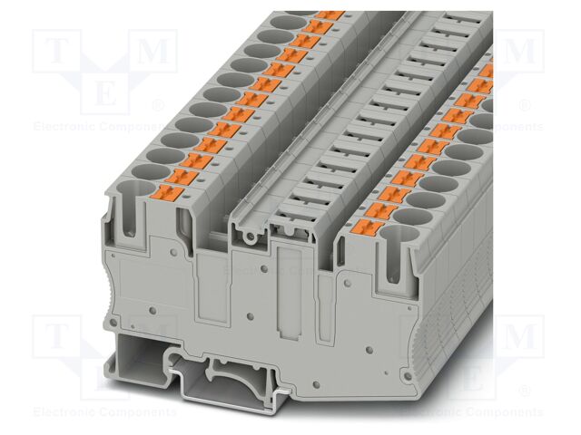 Splice terminal: rail; 20A; 500V; push-in; PA; L: 49.5mm; 0.5÷16mm2