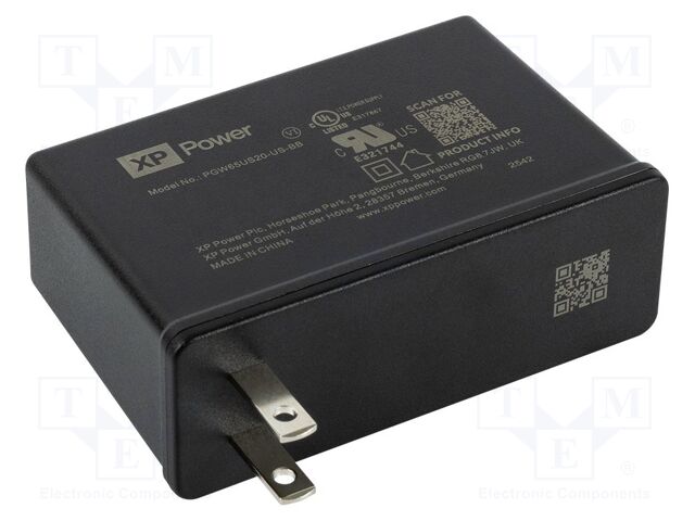 Power supply: switching; mains,plug-in; 5VDC,; 3.25A; 65W; PGW65