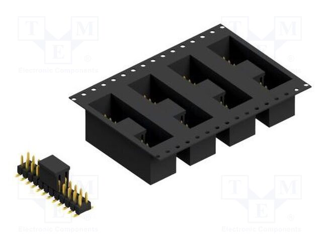 Connector: pin strips; pin header; male; PIN: 24; 2.54mm; SMT; 2x12