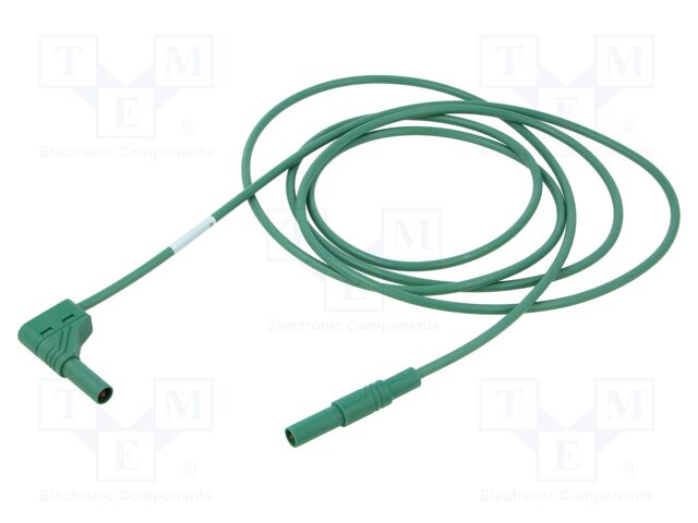 Test lead; 16A; banana plug 4mm,angular banana plug 4mm; Len: 2m