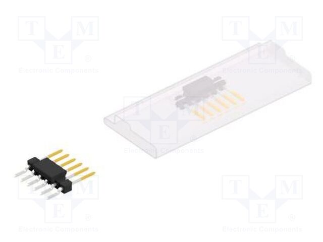 Connector: pin strips; pin header; male; PIN: 6; 2.54mm; SMT; 1x6