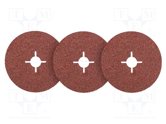 Cleaning cloth: sandpaper; Granularity: 100; Ø125mm; 3pcs.