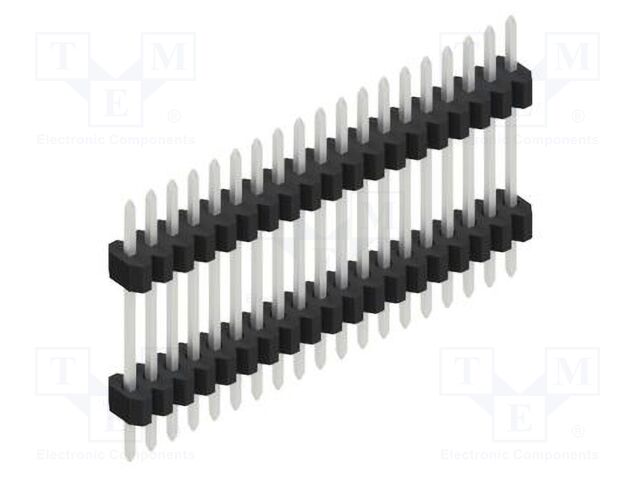 Connector: pin strips; pin header; male; PIN: 19; 1.27mm; THT; 1x19