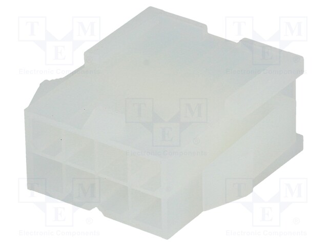 Plug; wire-wire; male; Mini-Fit Jr; 4.2mm; PIN: 8; w/o contacts