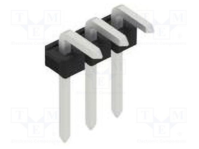Connector: pin strips; pin header; male; PIN: 3; 2.54mm; THT; 1x3