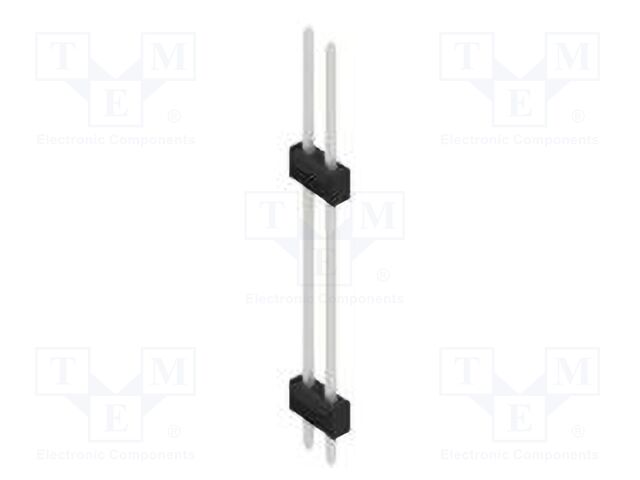 Connector: pin strips; pin header; male; PIN: 2; 2.54mm; THT; 2x1