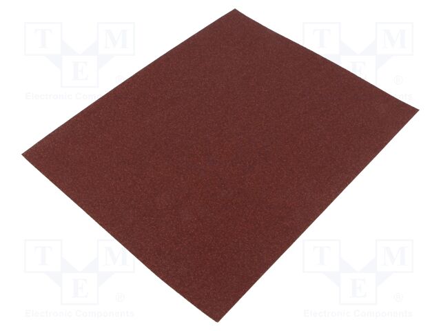 Cleaning cloth: sandpaper; Granularity: 100; 230x280mm; 6s.